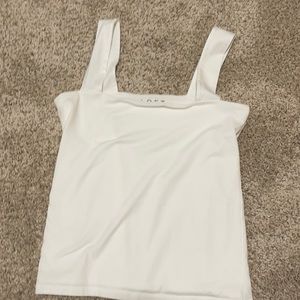Loft square neck white tank